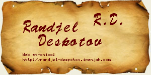 Ranđel Despotov vizit kartica